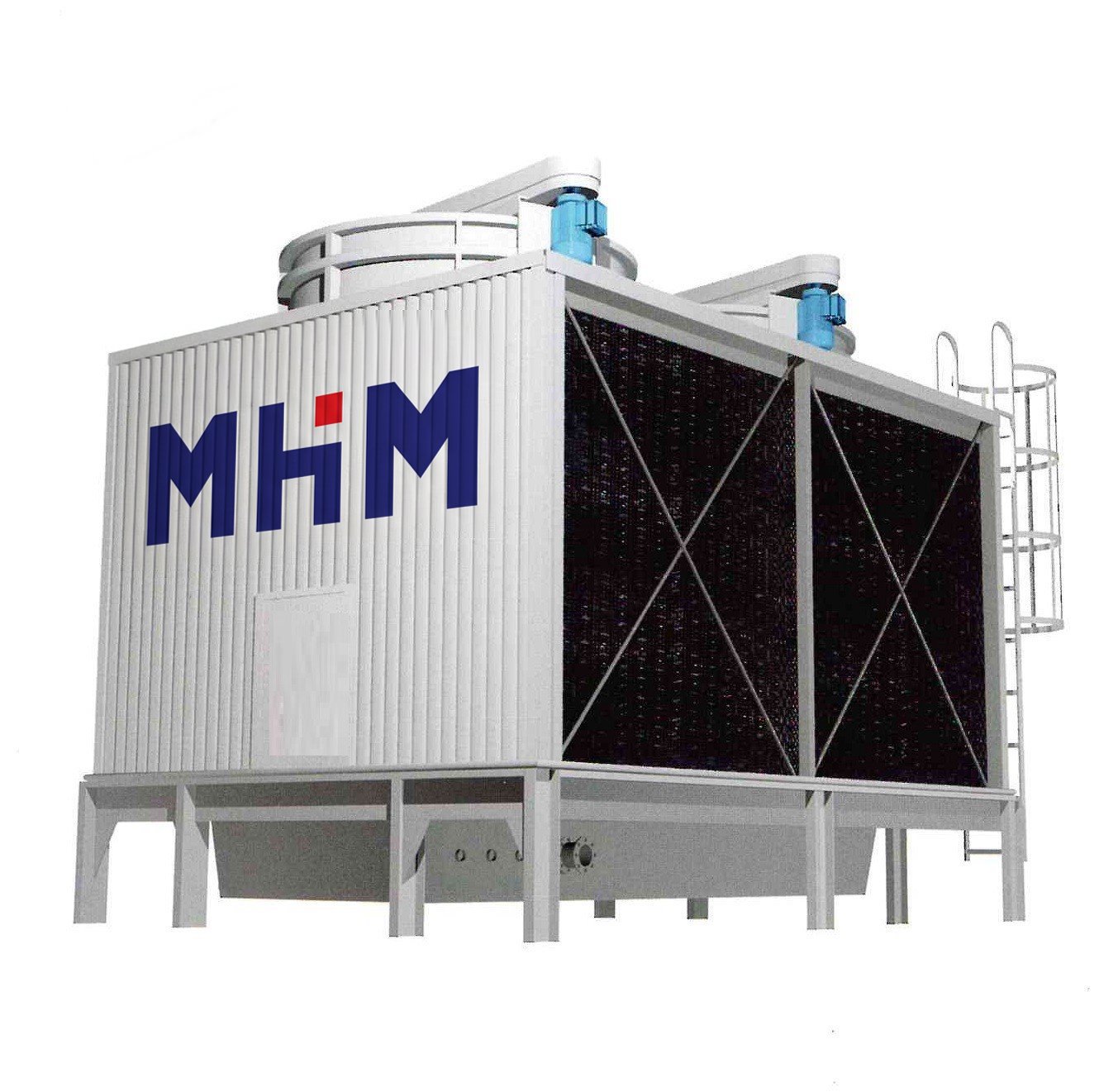Cross-flow FRP cooling tower supplied and installed by MHM Machineries
