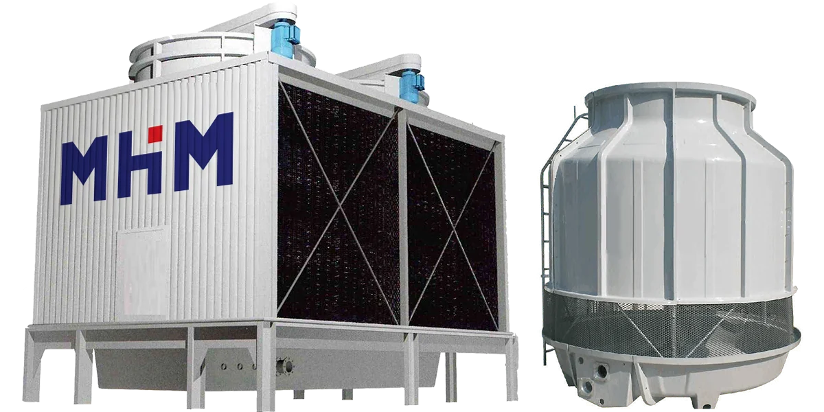 FRP cooling tower with its accessory set supplied by MHM Machineries