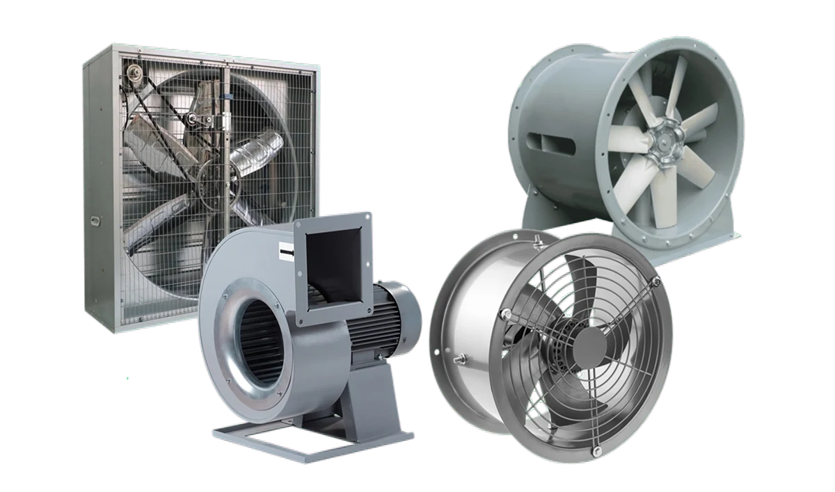 Industrial exhaust fan, axial blower and centrifugal fan range supplied by MHM Machineries in Bangladesh